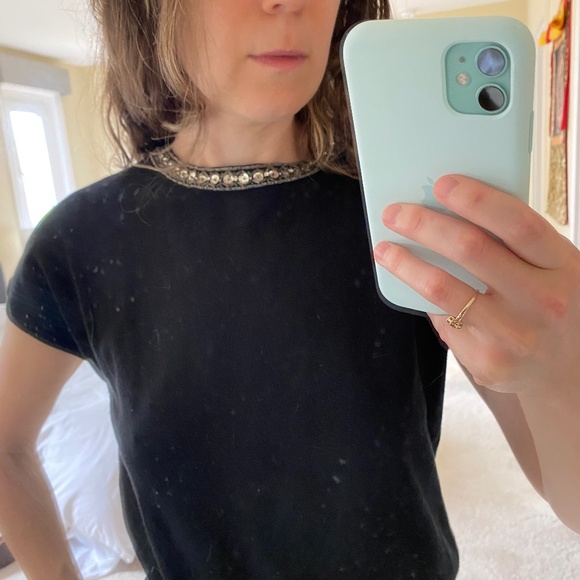 Vintage Designer Classic Cashmere Open Back Sweater - Picture 5 of 5